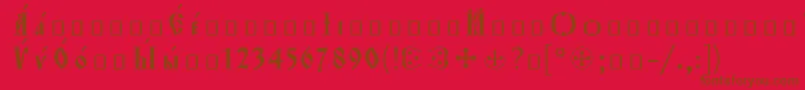 フォントOrthodox.TtEroosР Р°Р·СЂСЏРґРѕС‡РЅС‹Р№ – 赤い背景に茶色の文字